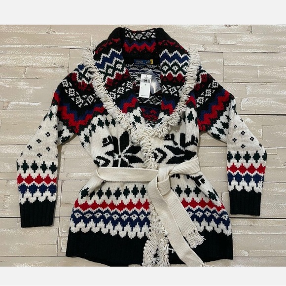 Ralph Lauren Nordic wrap sweater NWT - Picture 1 of 5